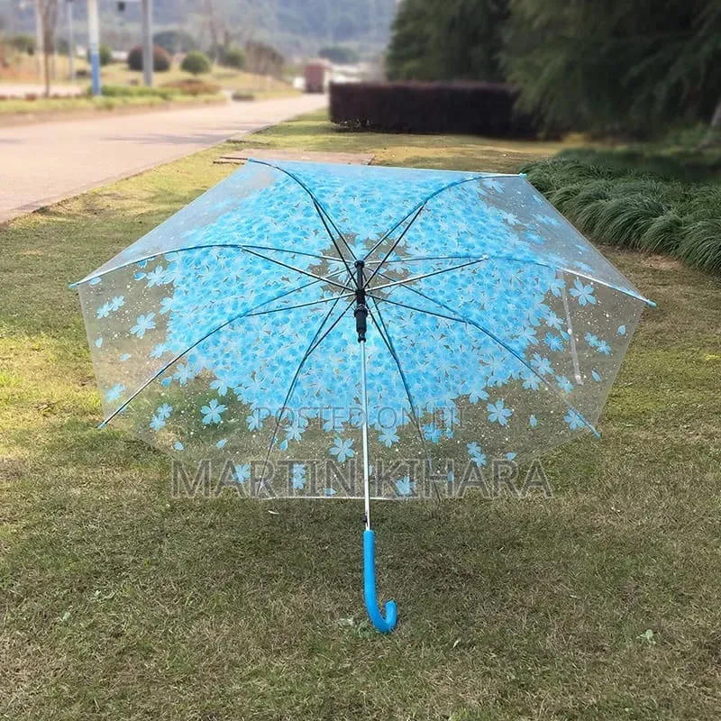 Transparent Umbrella-Flowered and Polka Dot