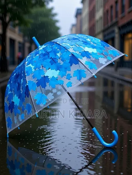 Transparent Umbrella-Flowered and Polka Dot
