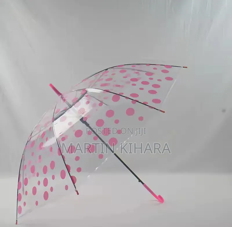 Transparent Umbrella-Flowered and Polka Dot