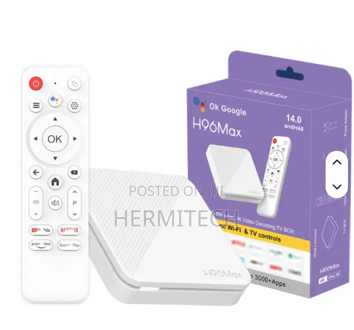 H96Max Decoding TV Box Fast Wifi and TV Controles