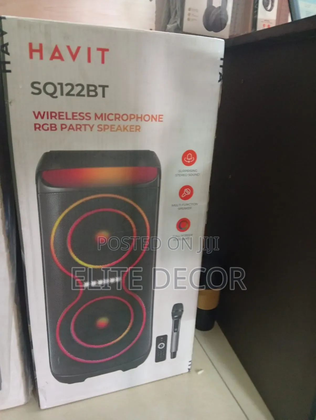Havit SQ122BT 40W Wireless Bluetooth Trolley Party Speaker RGB Lights