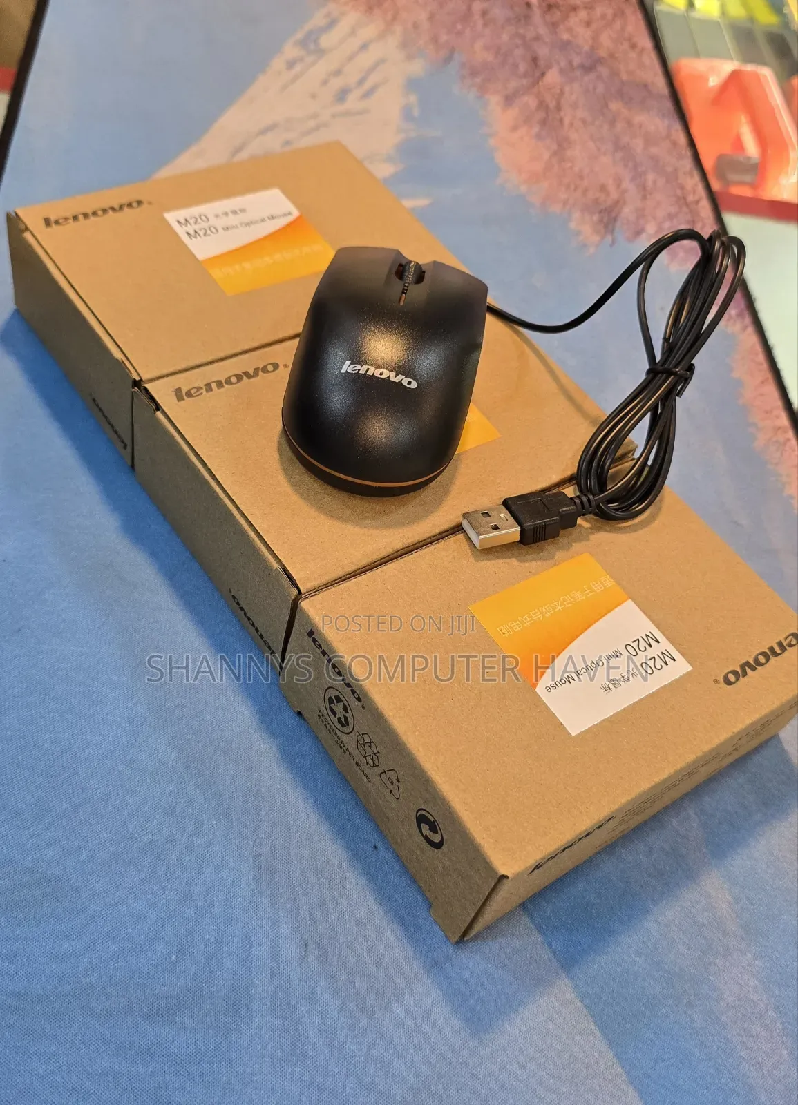 Lenovo M20 Mini Optical Wired Mouse – Compact, Reliable Affordable