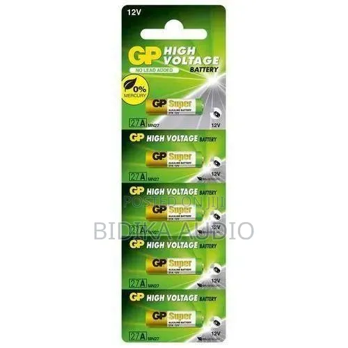 Gp 5pcs 27A Super Alkaline Batteries 12V High Voltage Cell