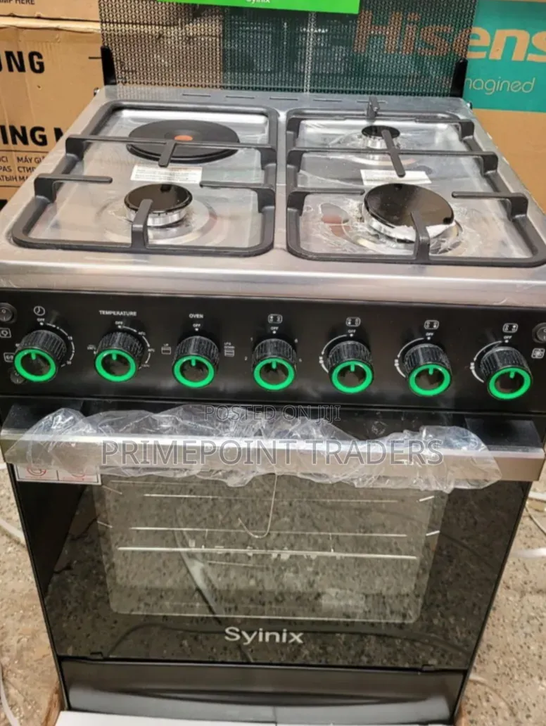 Syinix 60×60 3+1 Standing Cooker With Electric Oven