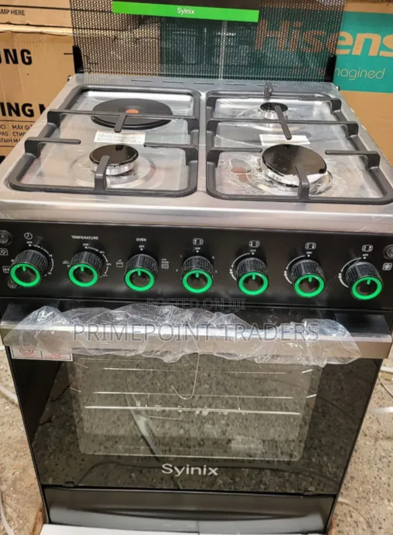 Syinix 60×60 3+1 Standing Cooker With Electric Oven