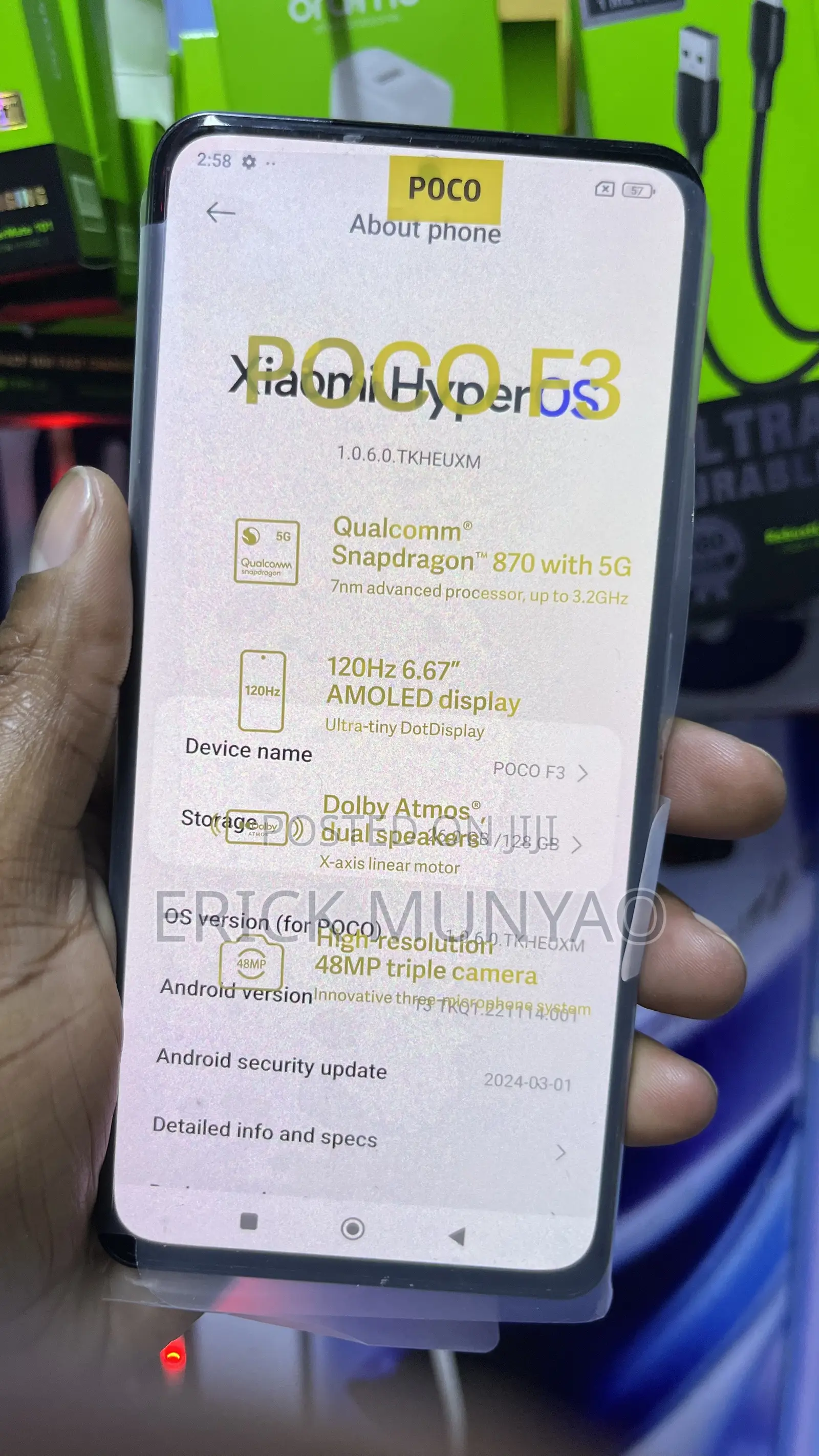 Xiaomi Poco F3 128 GB White