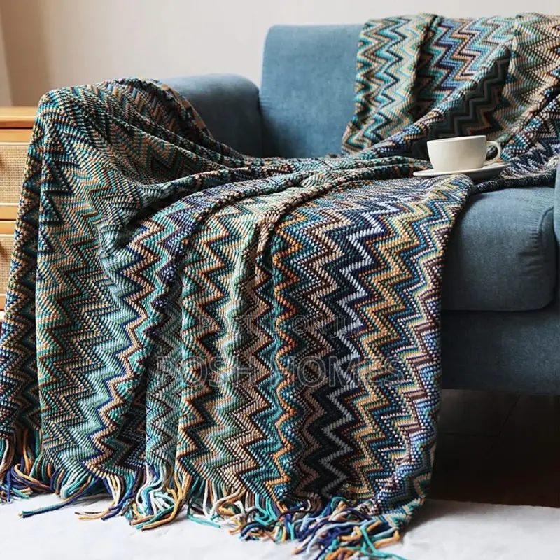 Jacquard Knitted Blankets/Shawl