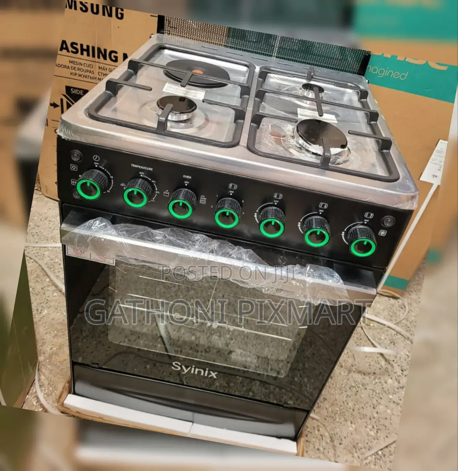 Syinix 60×60 3+1 Standing Cooker With Electric Oven