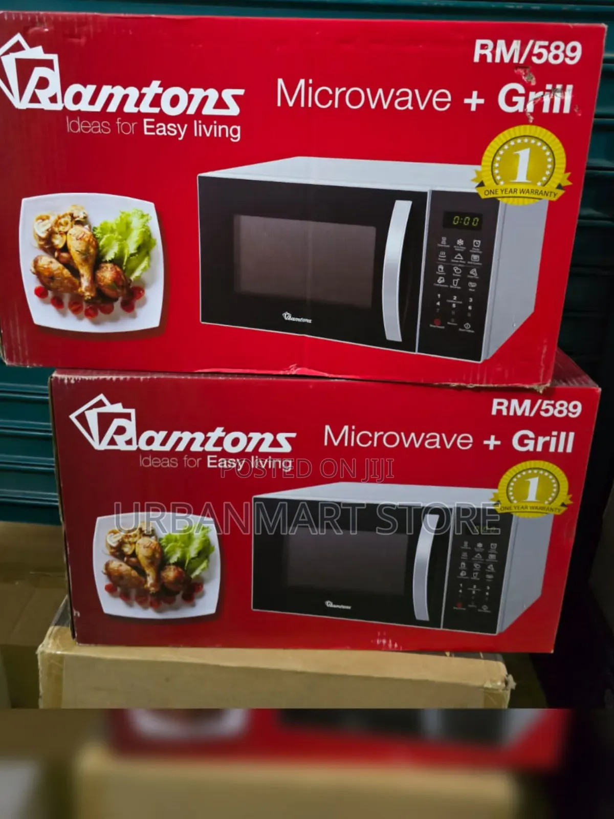 Ramtons 23L Microwave Oven With Grill RM589 Silver