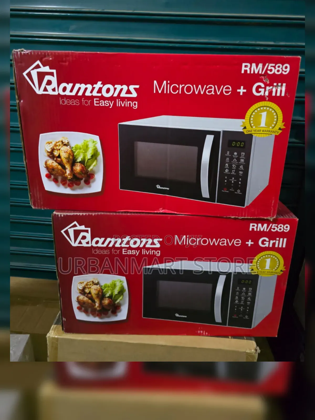 Ramtons 23L Microwave Oven With Grill RM589 Silver