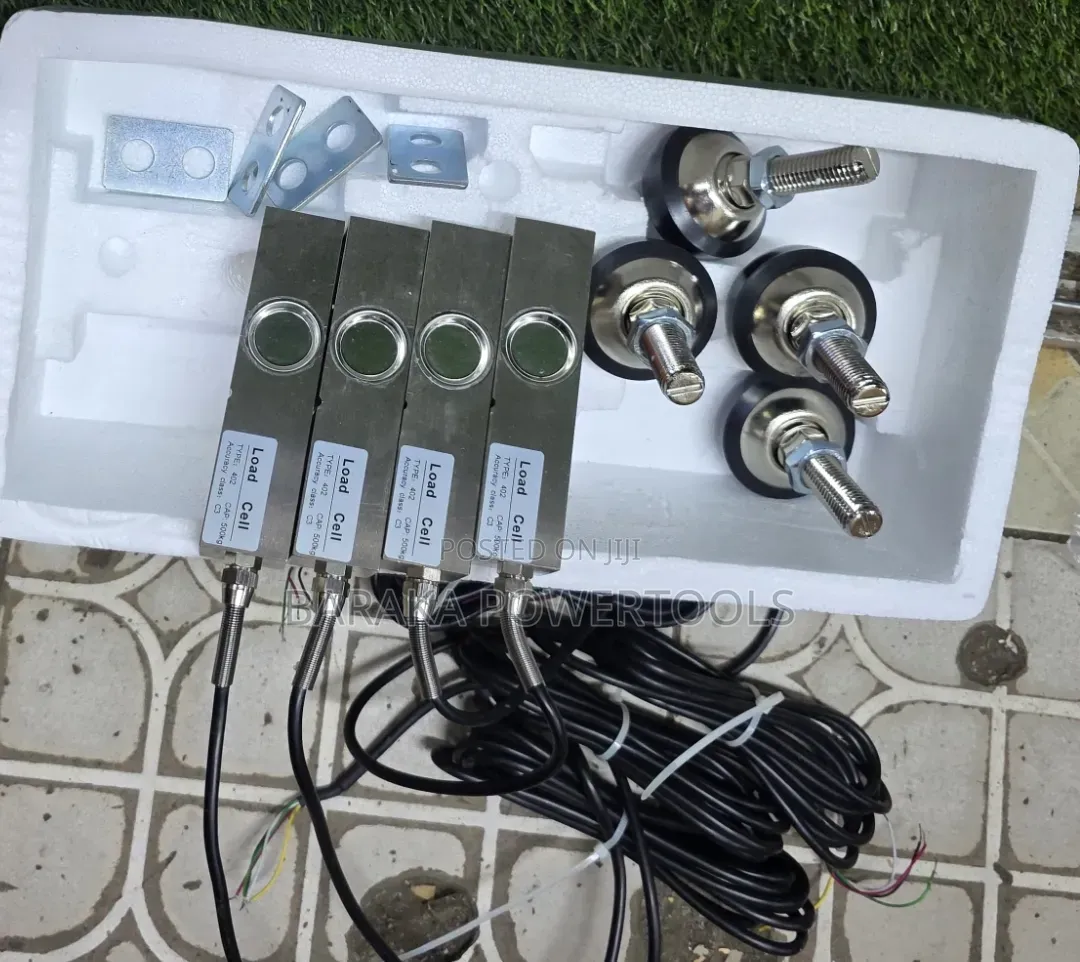 4-Piece Load Cell Weighing Set With Mounting Feet/Brackets.