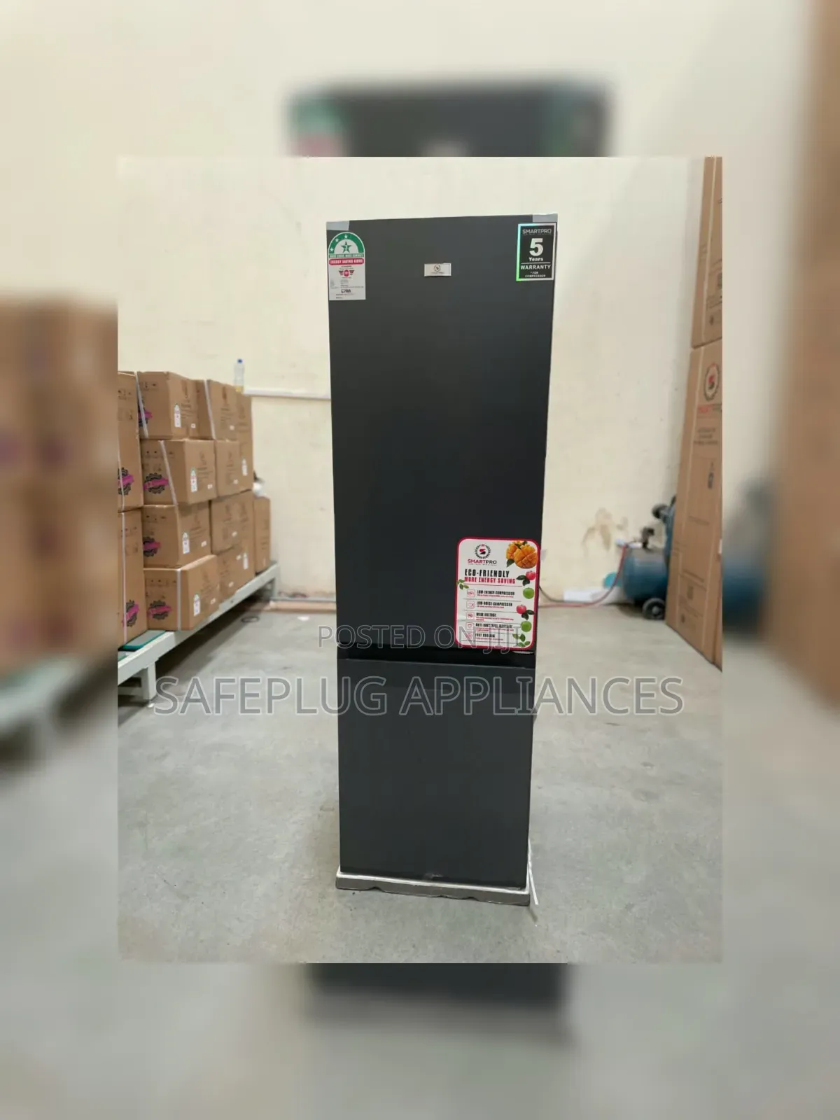 Smartpro 230 Litres No Frost Fridge – Double Door Bottom Freezer