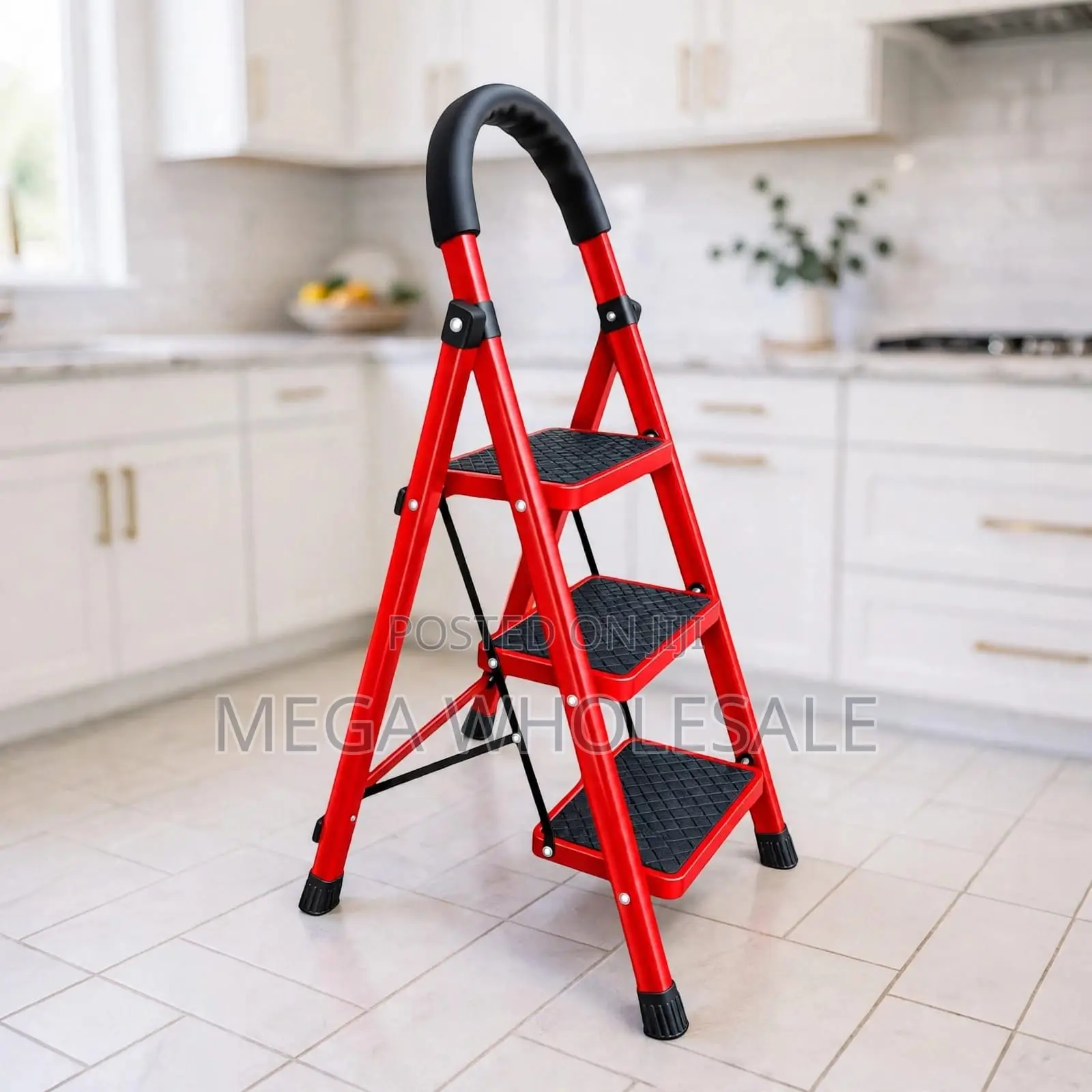 2,3,4 5 Step Folding Ladder Office for Improved Balance