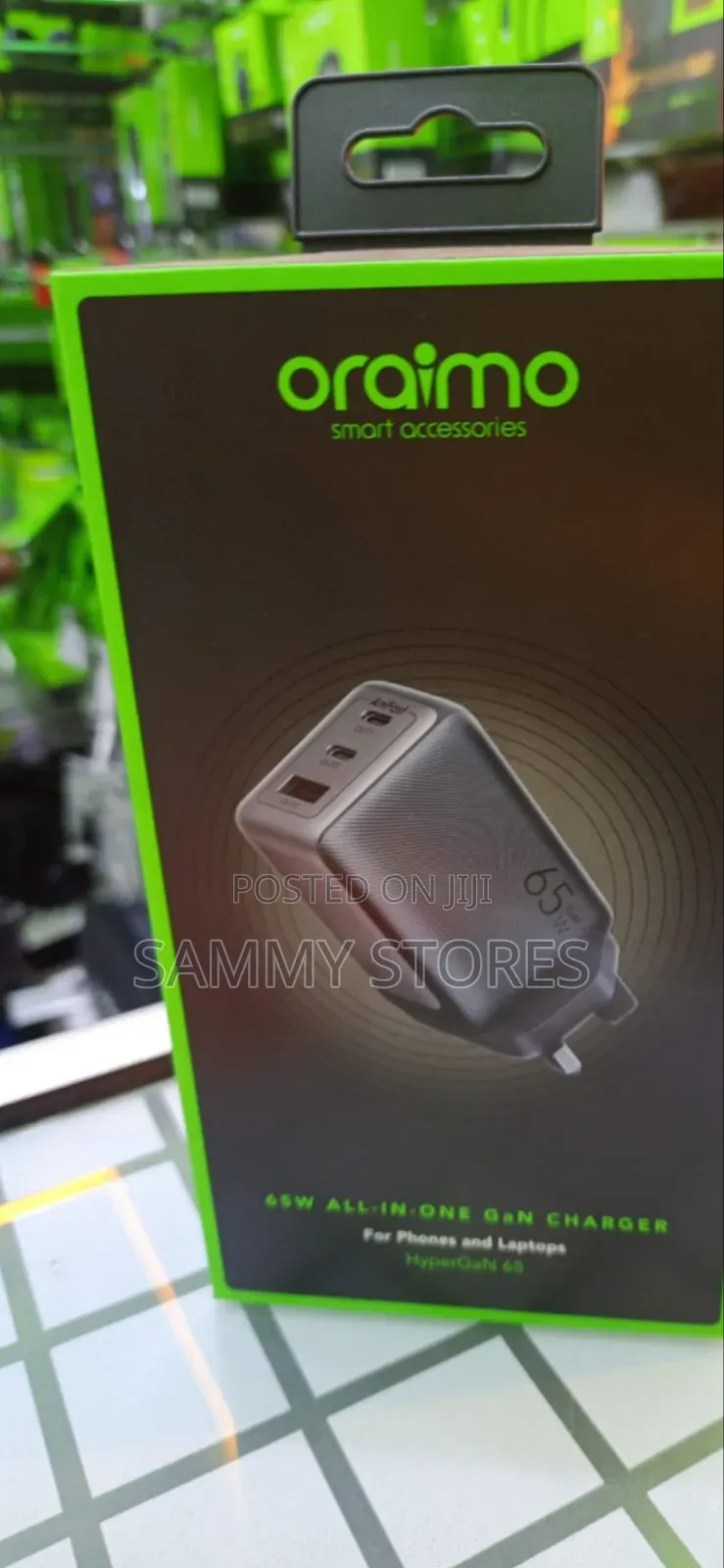 Oraimo HyperGaN 65W Multi-Port Laptop Phone Charger