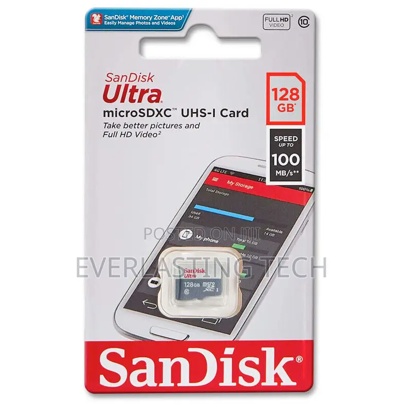 SanDisk Ultra | 128GB microSDXC | Up to 100mb/S Read