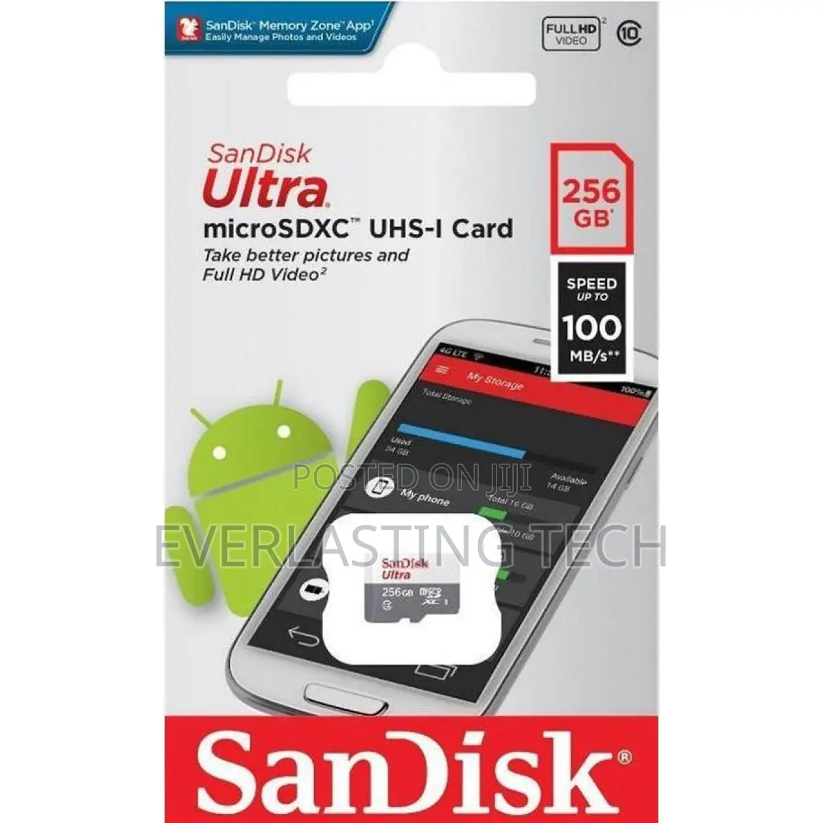 SanDisk Ultra | 256GB microSDXC | Up to 100mb/S Read