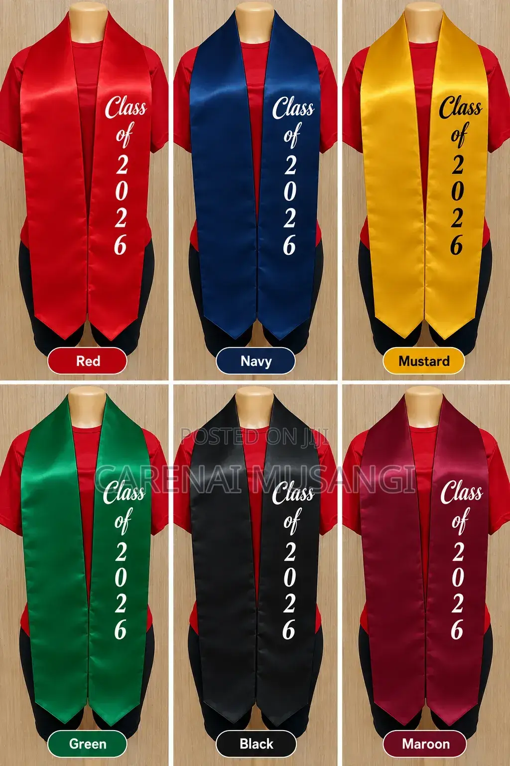 Classic Graduation Sush Available With All Types of Different Colors.