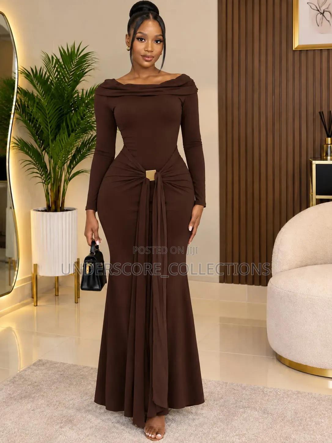 Frontal Pattern Dinner Dress