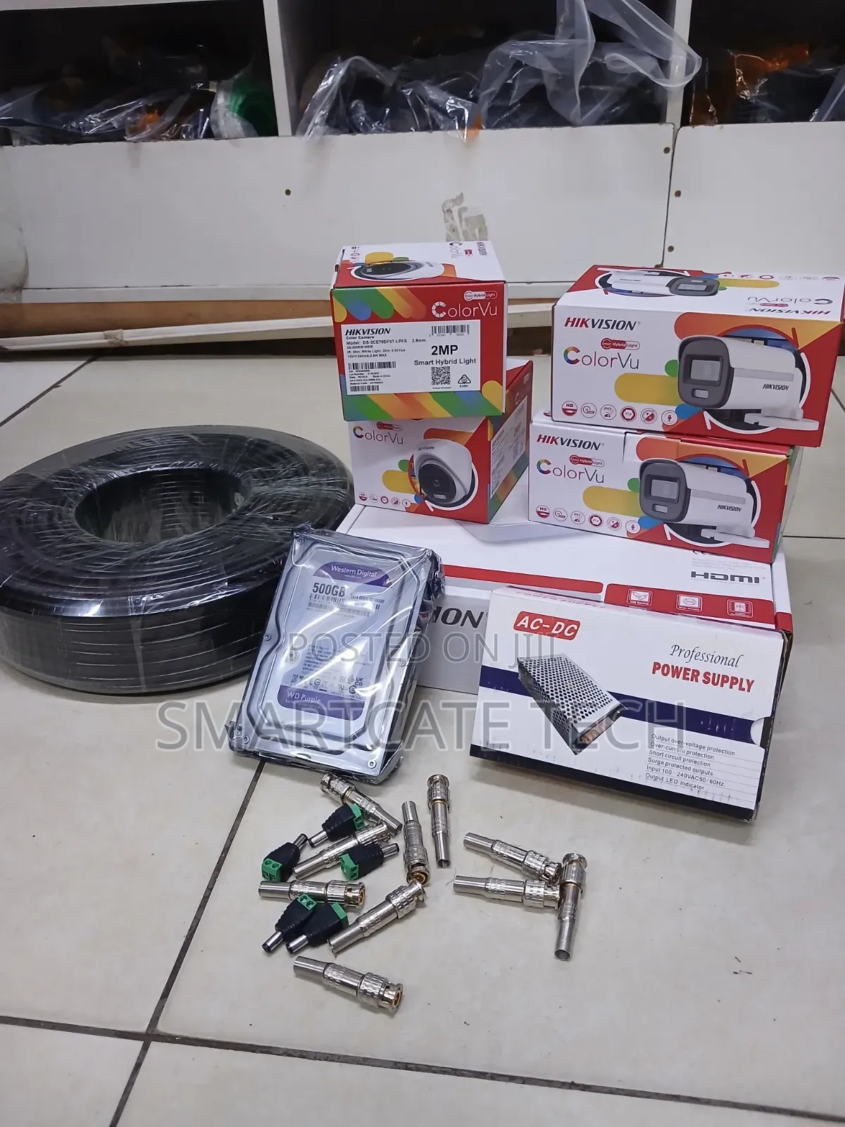 Hikvision 4CH Security Camera System – 2 ColorVu Dome Cameras
