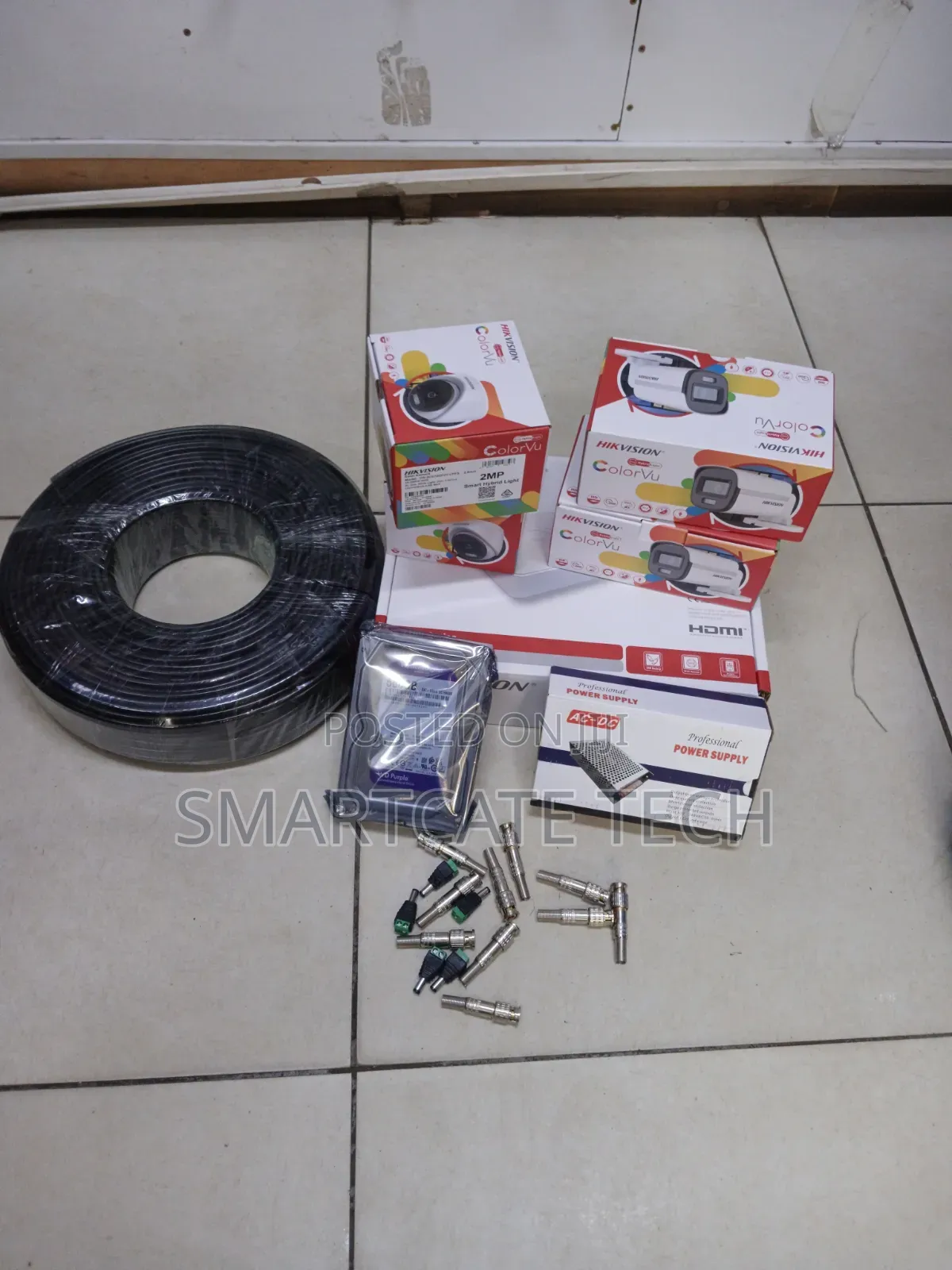 Hikvision 4CH Security Camera System – 2 ColorVu Dome Cameras