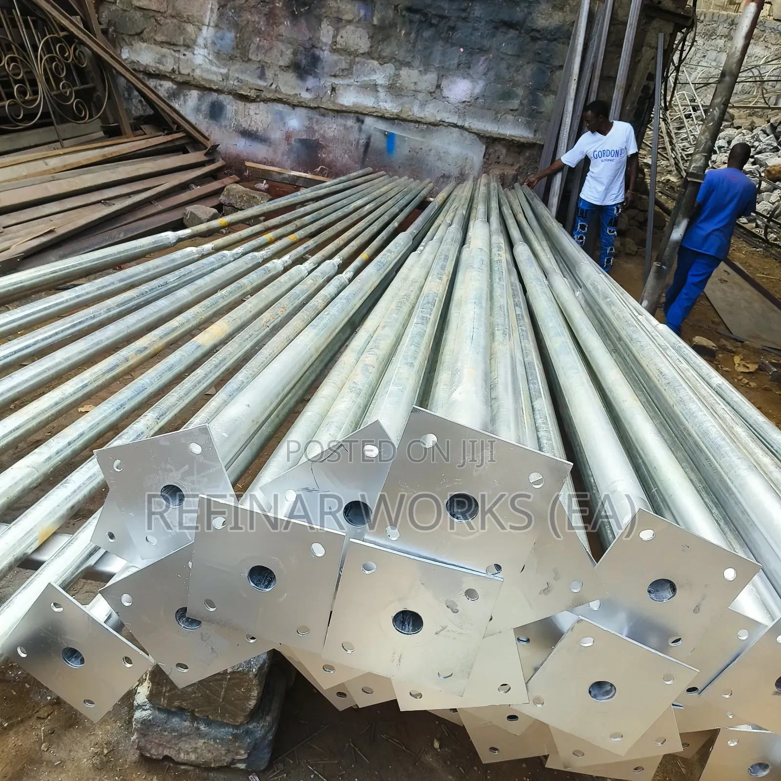 Fabricated Steel Streetlight Poles for Nairobi Lighting Works