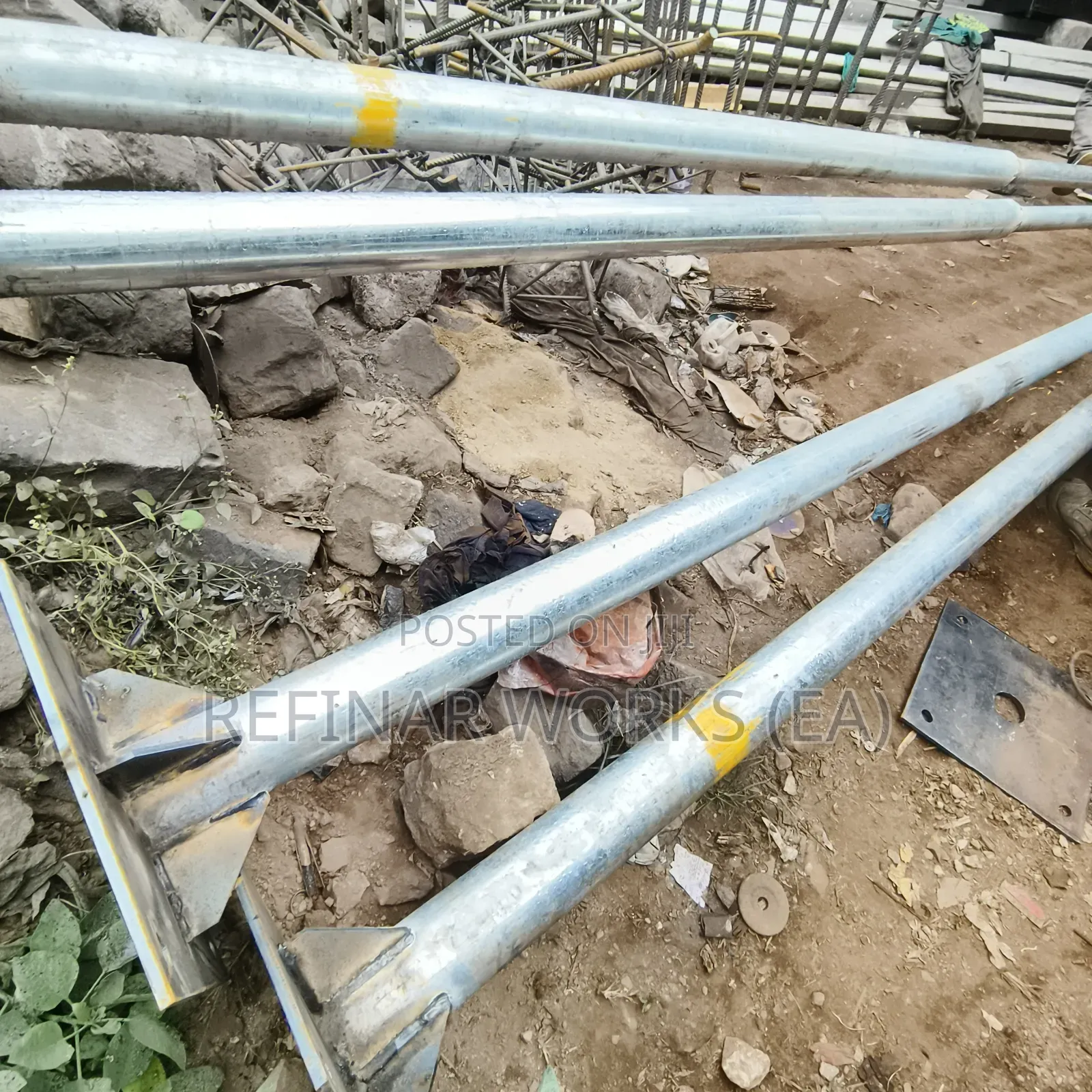 Fabricated Steel Streetlight Poles for Nairobi Lighting Works