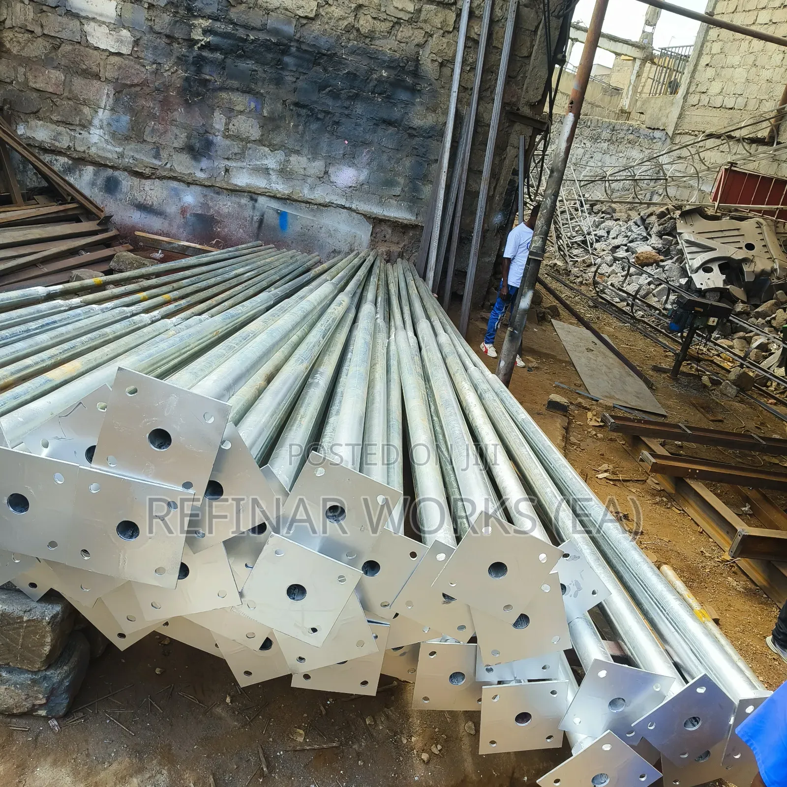 Single Arm and Double Arm Streetlight Poles Fabrications in Nairobi