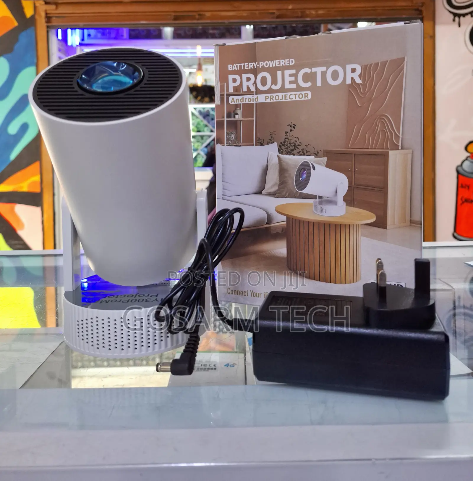 HY300 Rechargeable Mini Projector– Portable Smart Projector With WiFi,