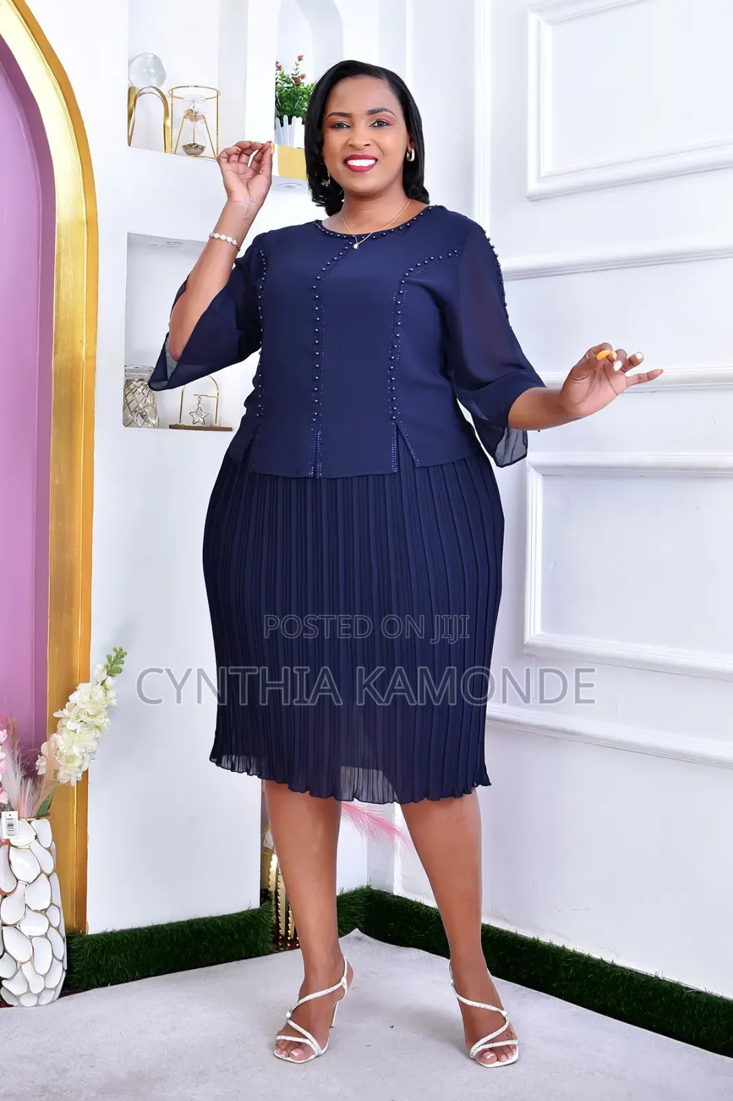Chiffon Pleated Dress