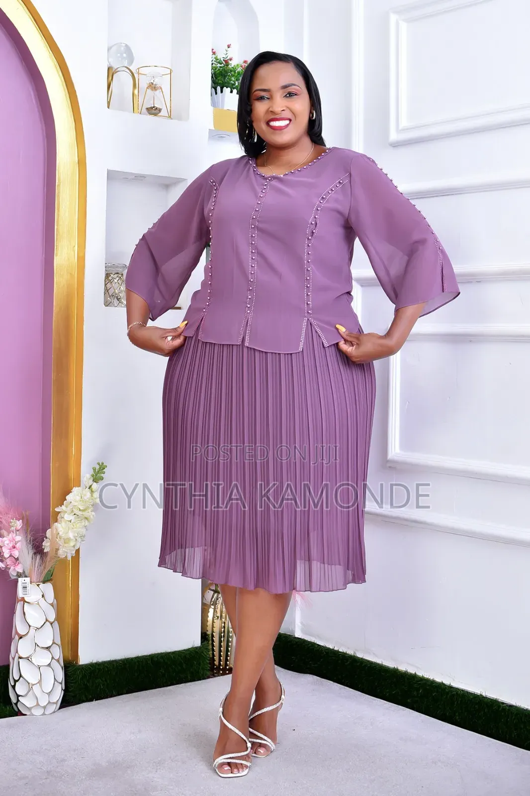 Chiffon Pleated Dress
