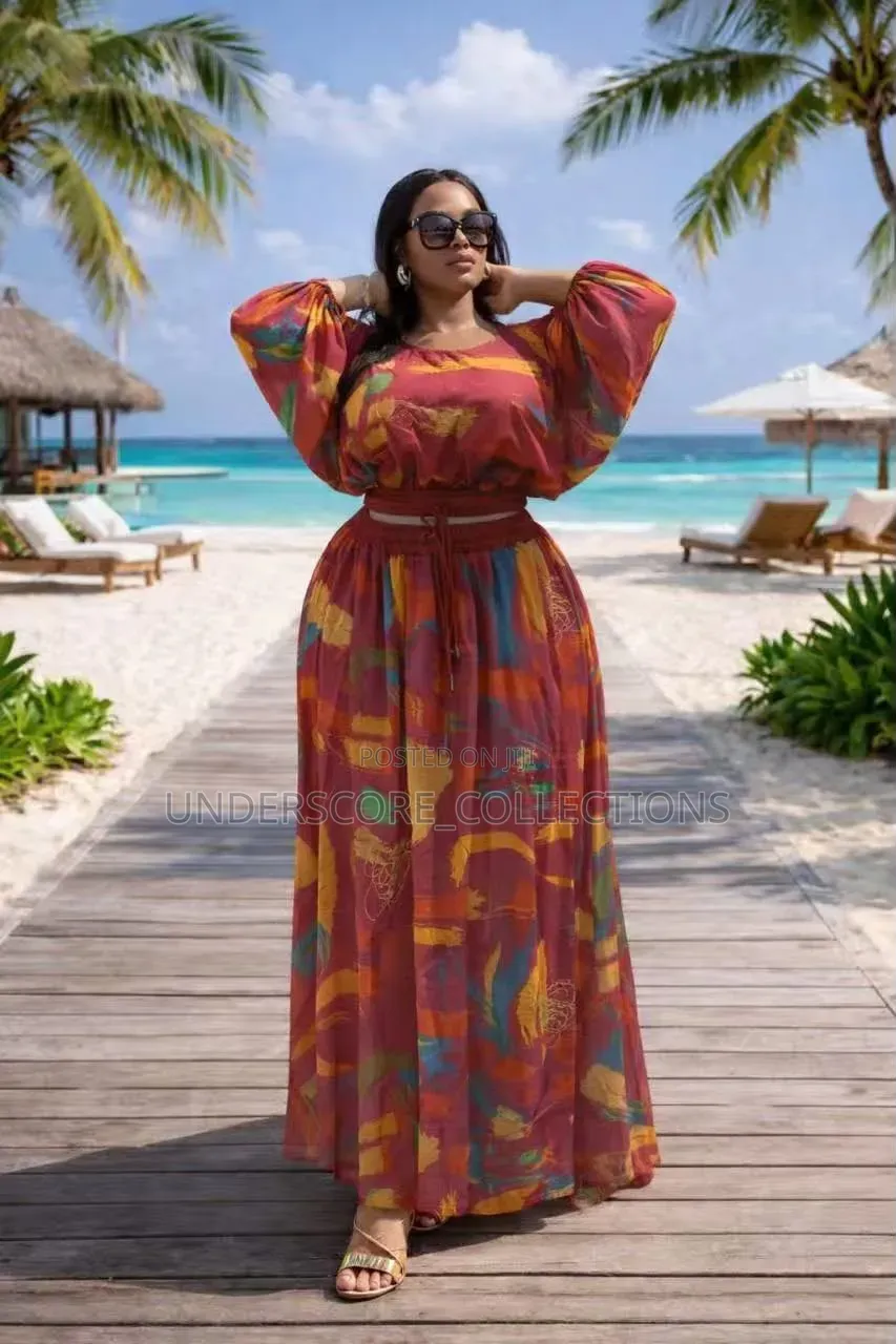 Ladies Multi Coloured Two Piece Skirt Suit
