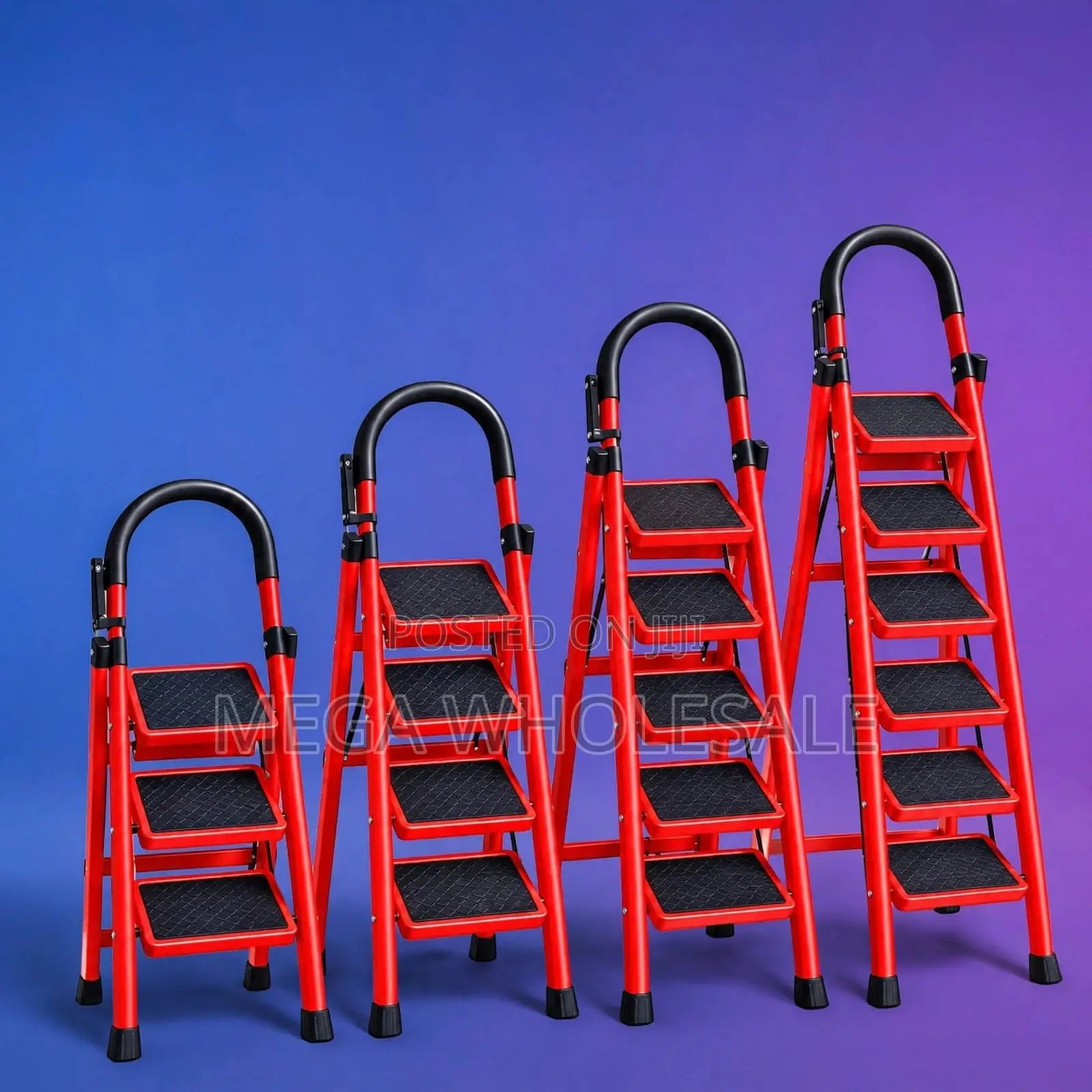 2,3,4 5 Step Folding Ladder Commercial for Facility Maintenance