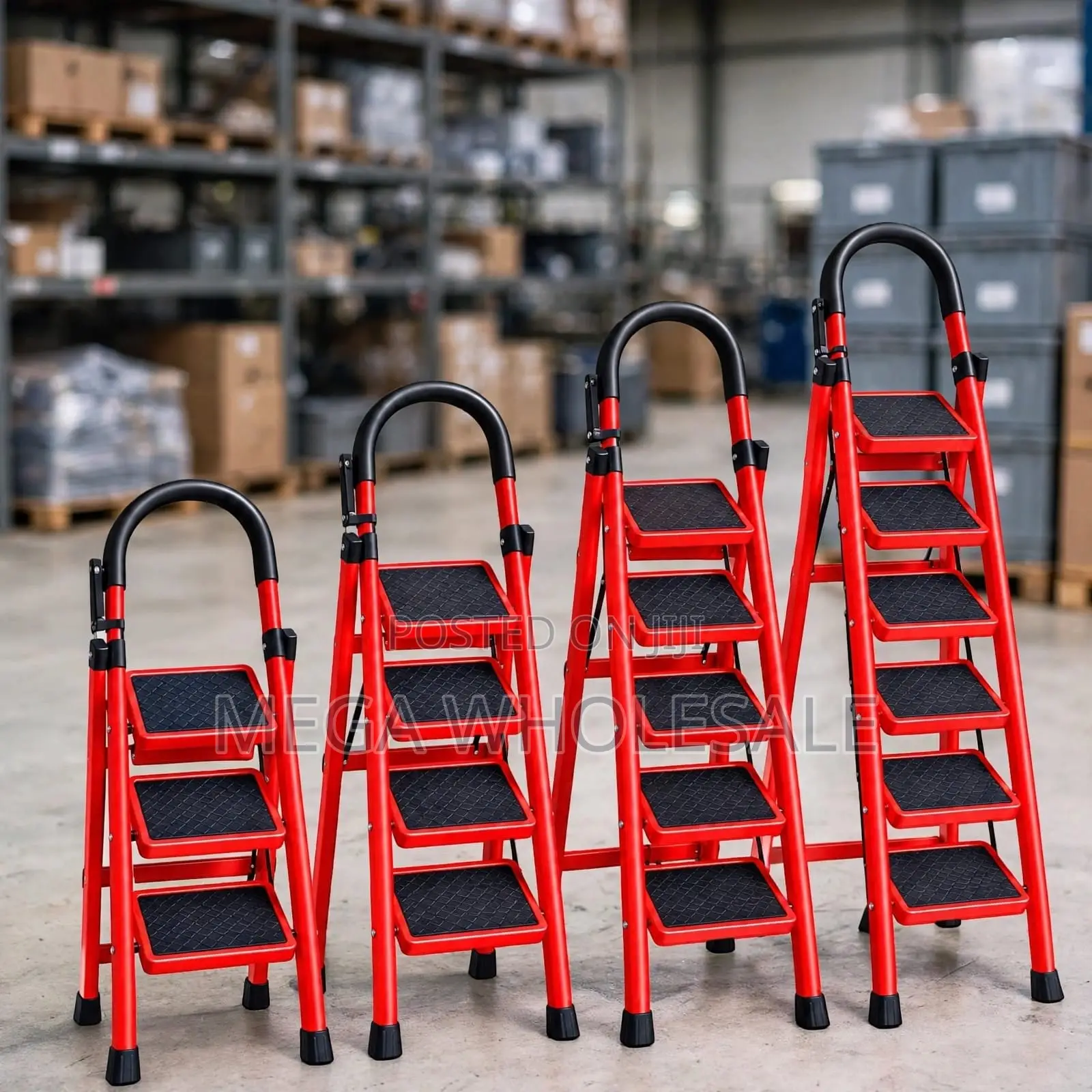 2,3,4 5 Step Folding Ladder Modern Design for Accessibility Support