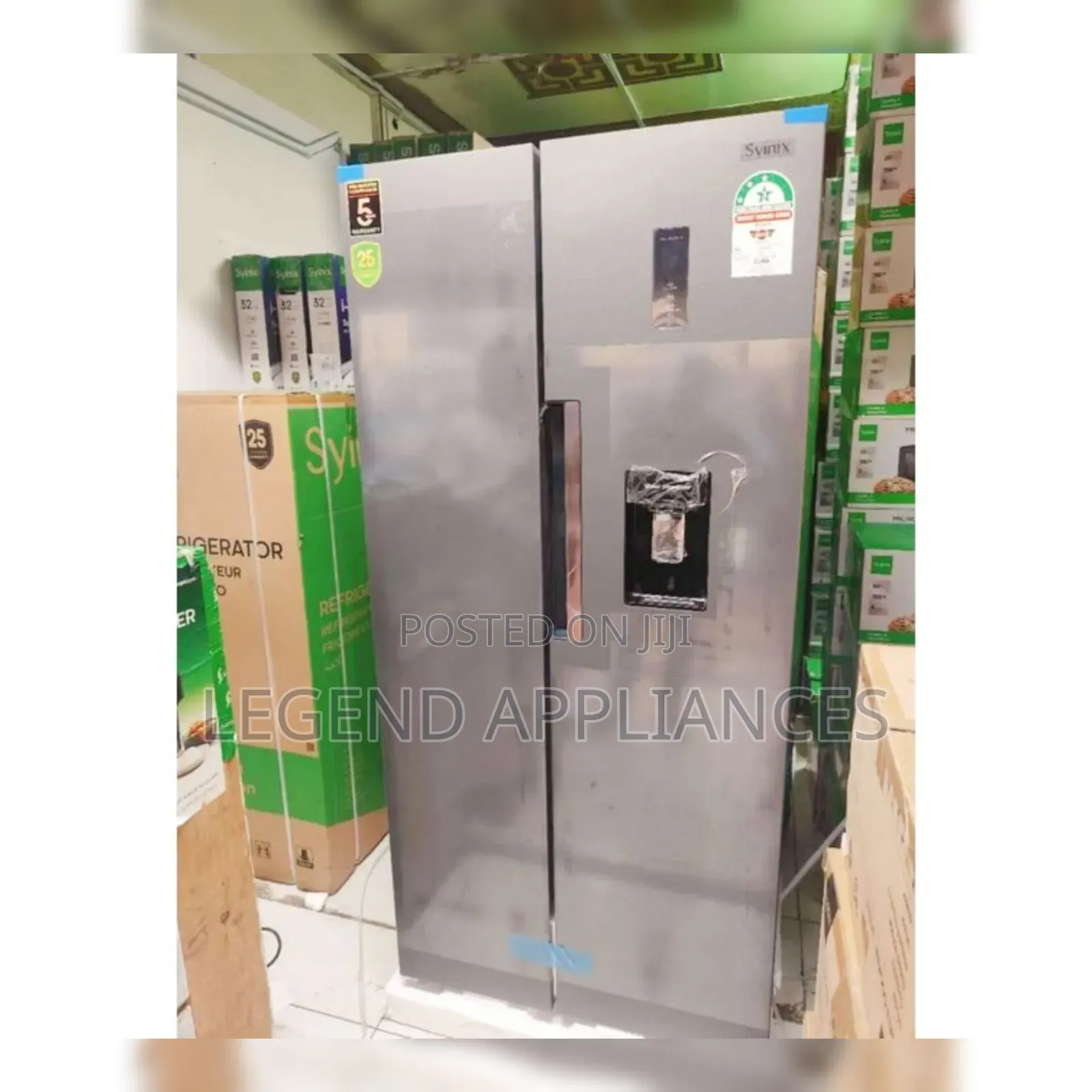 Syinix Side by Side 460L Refrigerator With Dispenser