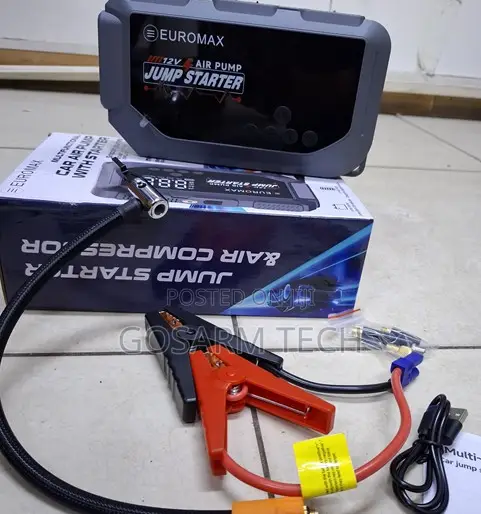 Euromax EMK3 Portable Car Jump Starter With Air Compressor Emergency