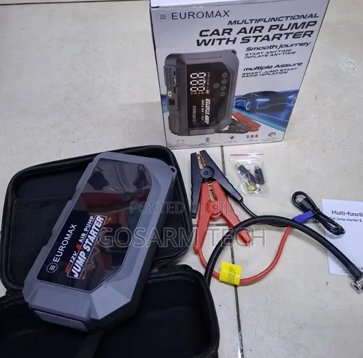 Euromax EMK3 Jump Starter Digital Air Pump –Car Battery Booster,