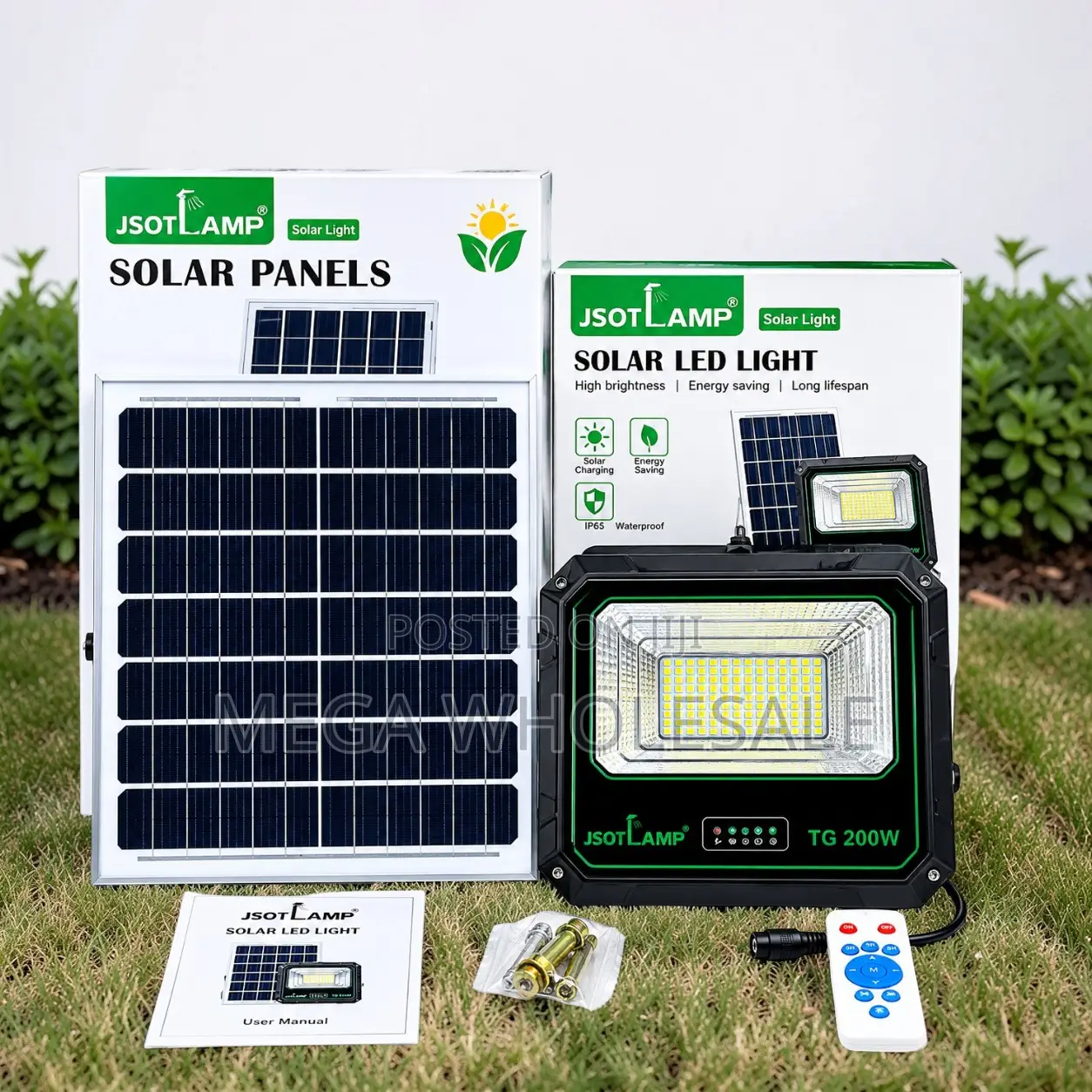 Green Technology 200W Watts Outdoor Security LED Solar Flood Light