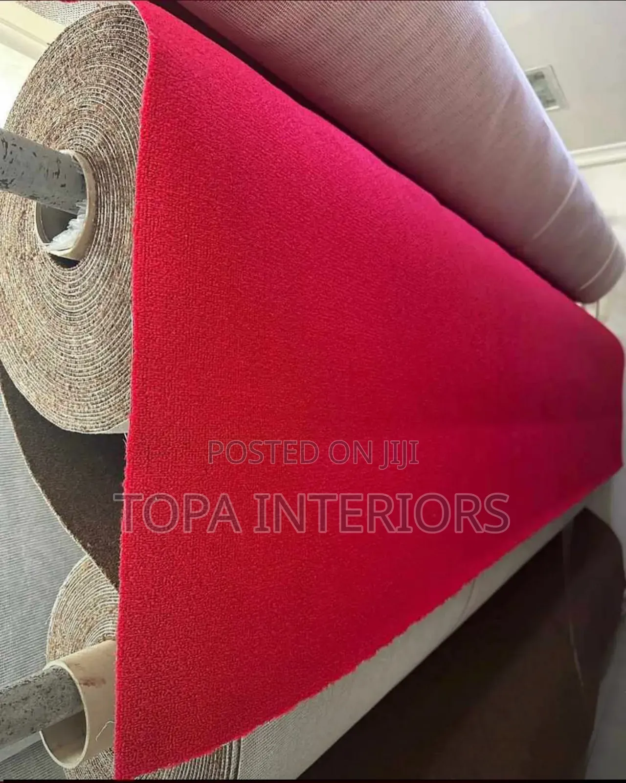 Red Office Carpets Floor Wall to Wall Rugs