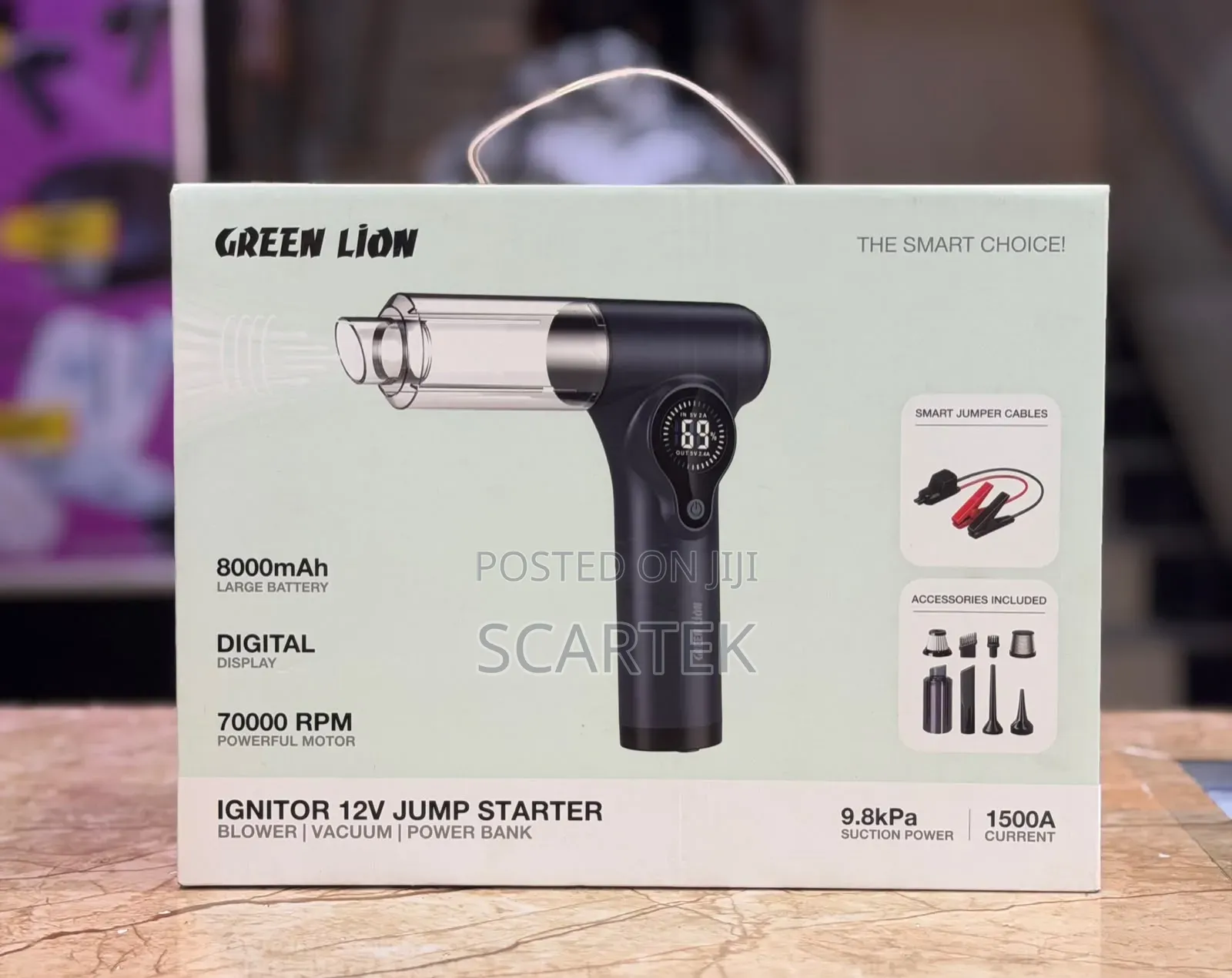 Green Lion Ignitor 12v Jump Starter | Blower | Vacuum | Power Bank