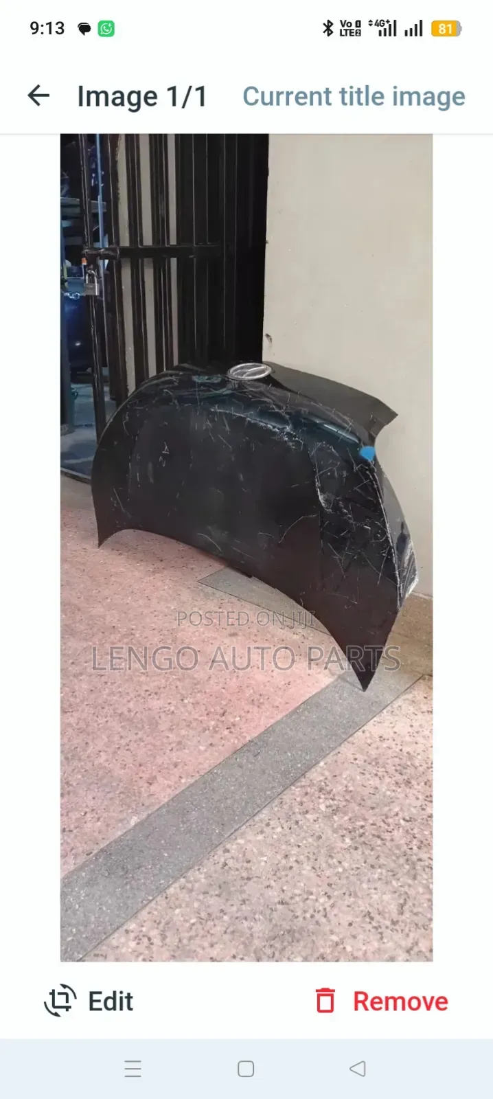 Toyota Voxy 2012 Bonnet Lid