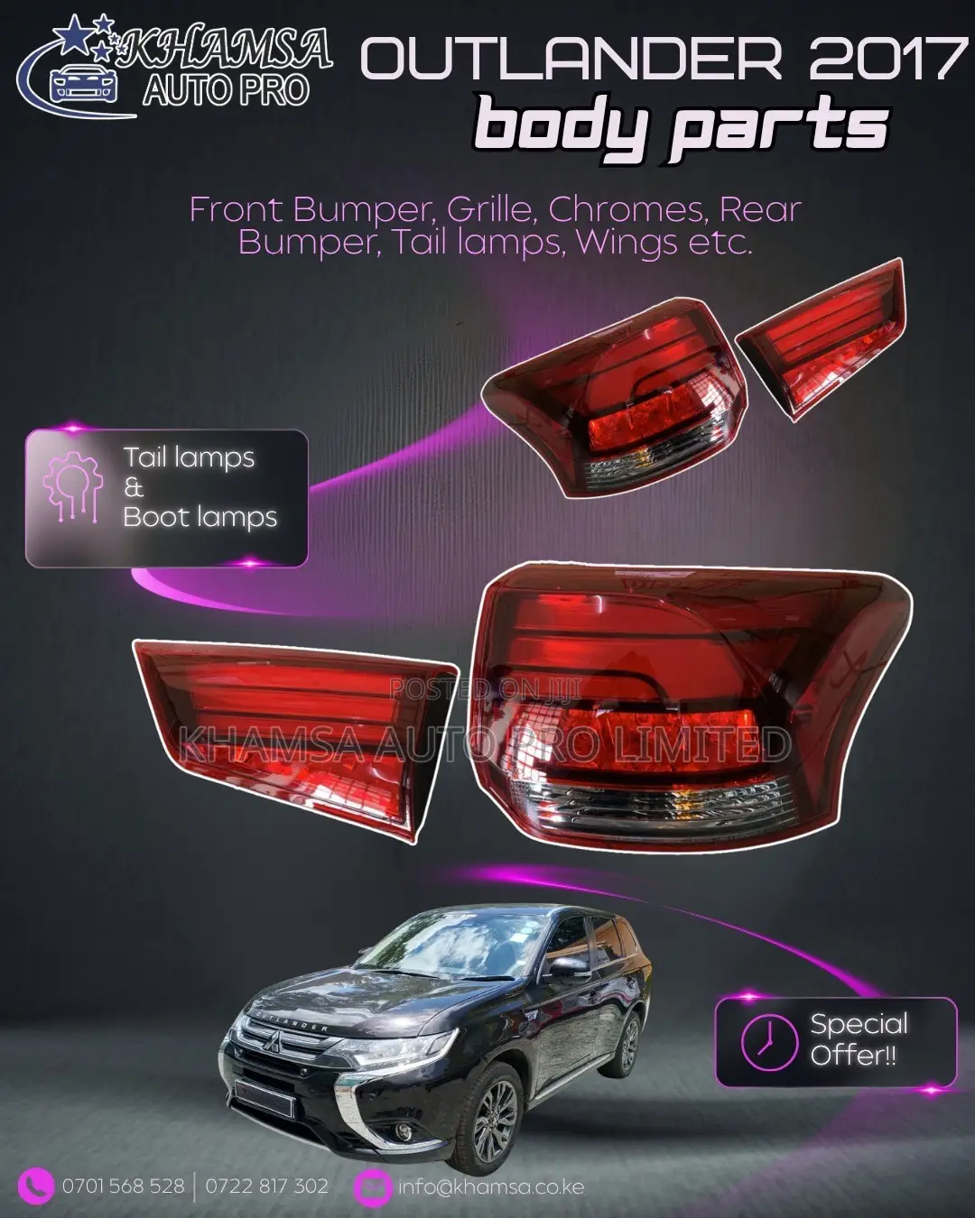 Outlander 2017 Tail Lamps