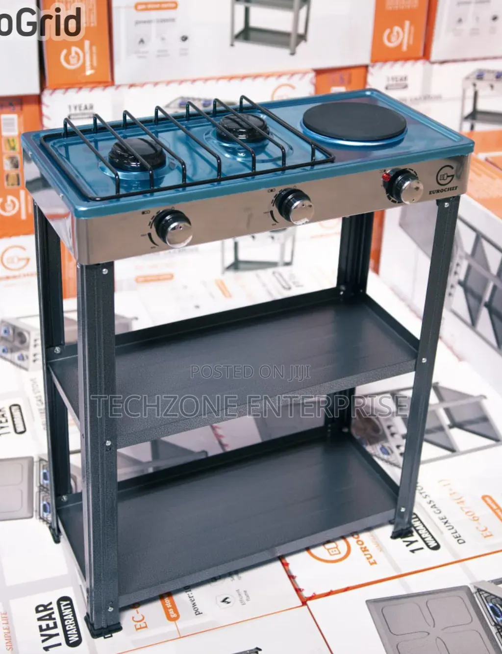 Eurochef EC-6073 2 Gas + 1 Electric Hot Plate Cooker 