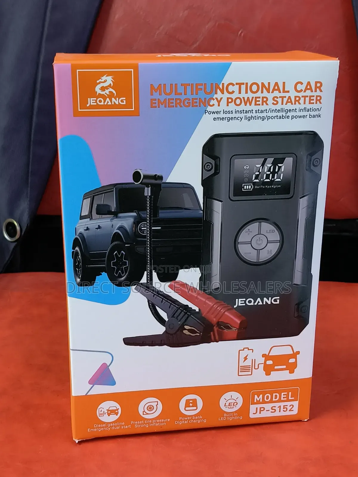 JEQANG JP-S152 4-in-1 Car Jump Starter, Tyre Inflator Power Bank