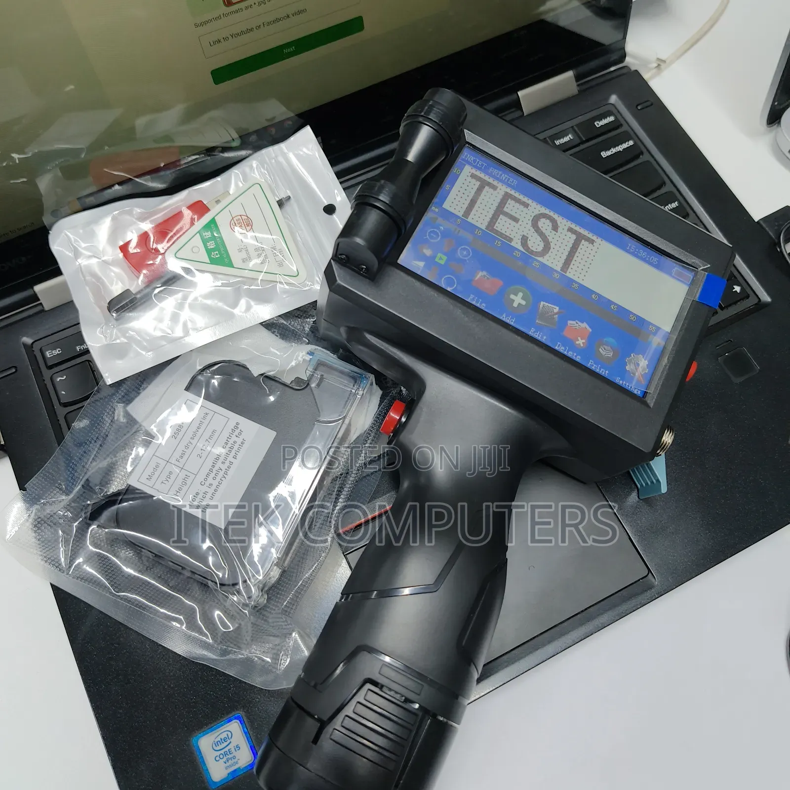 Handheld 12.7mm Inkjet Printer for Warehouse Product Tracking