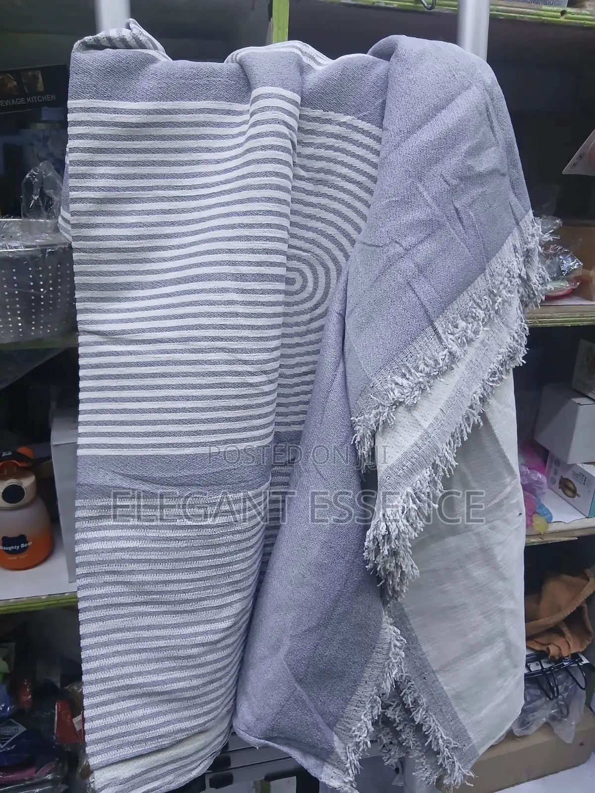 Nordic Sofa Cover Cotton - Knitted With Tassels End