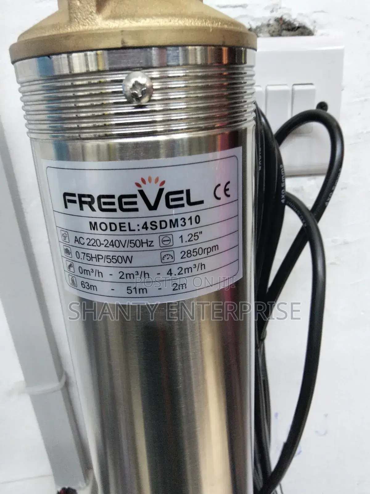Submersible Water Pump 0.75hp 63mhead 550w