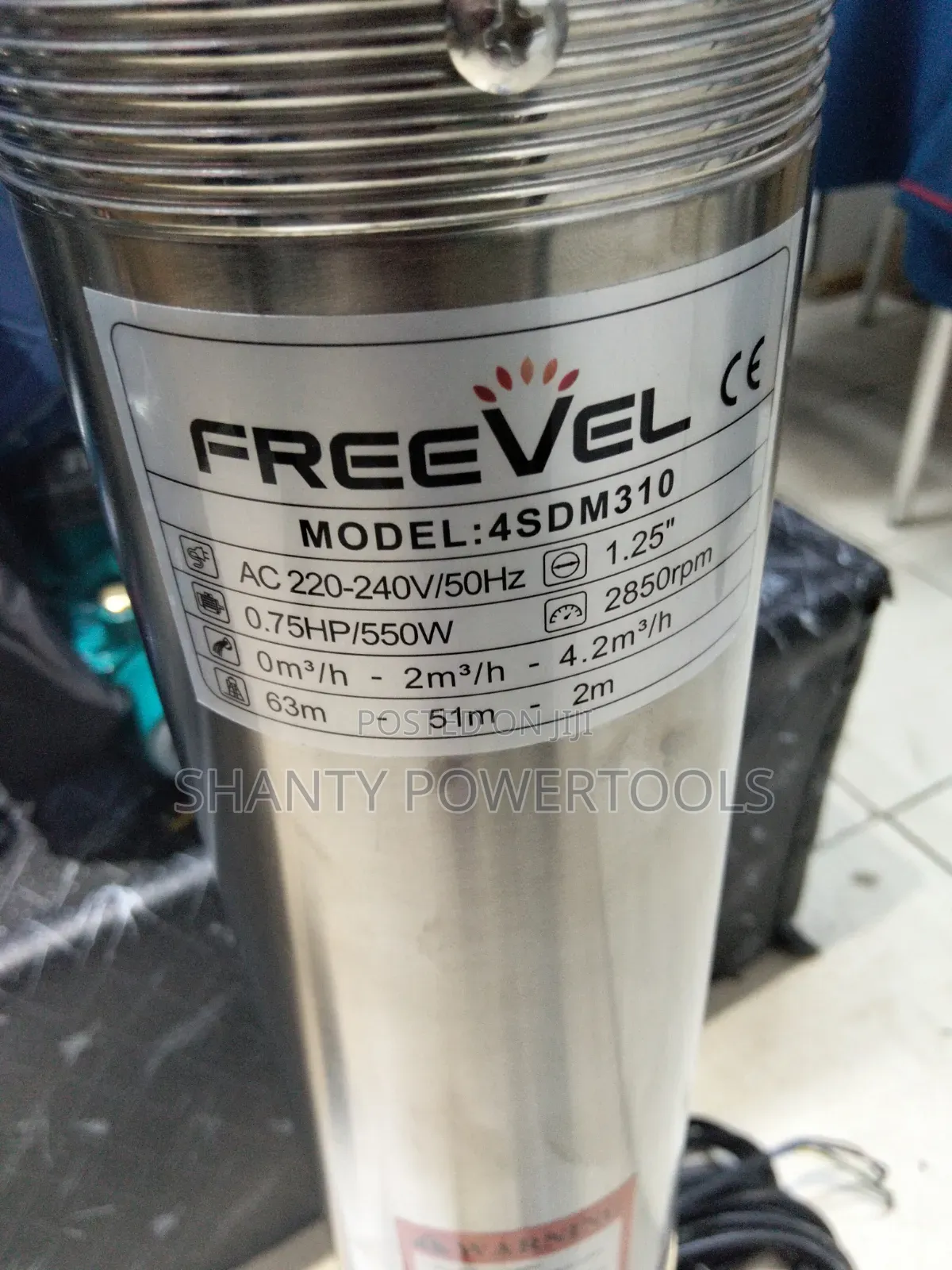 Submersible Water Pump 0.75hp /550w