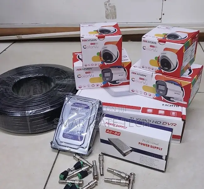 Hikvision 4CH DVR CCTV System With 4 ColorVu Night Cameras