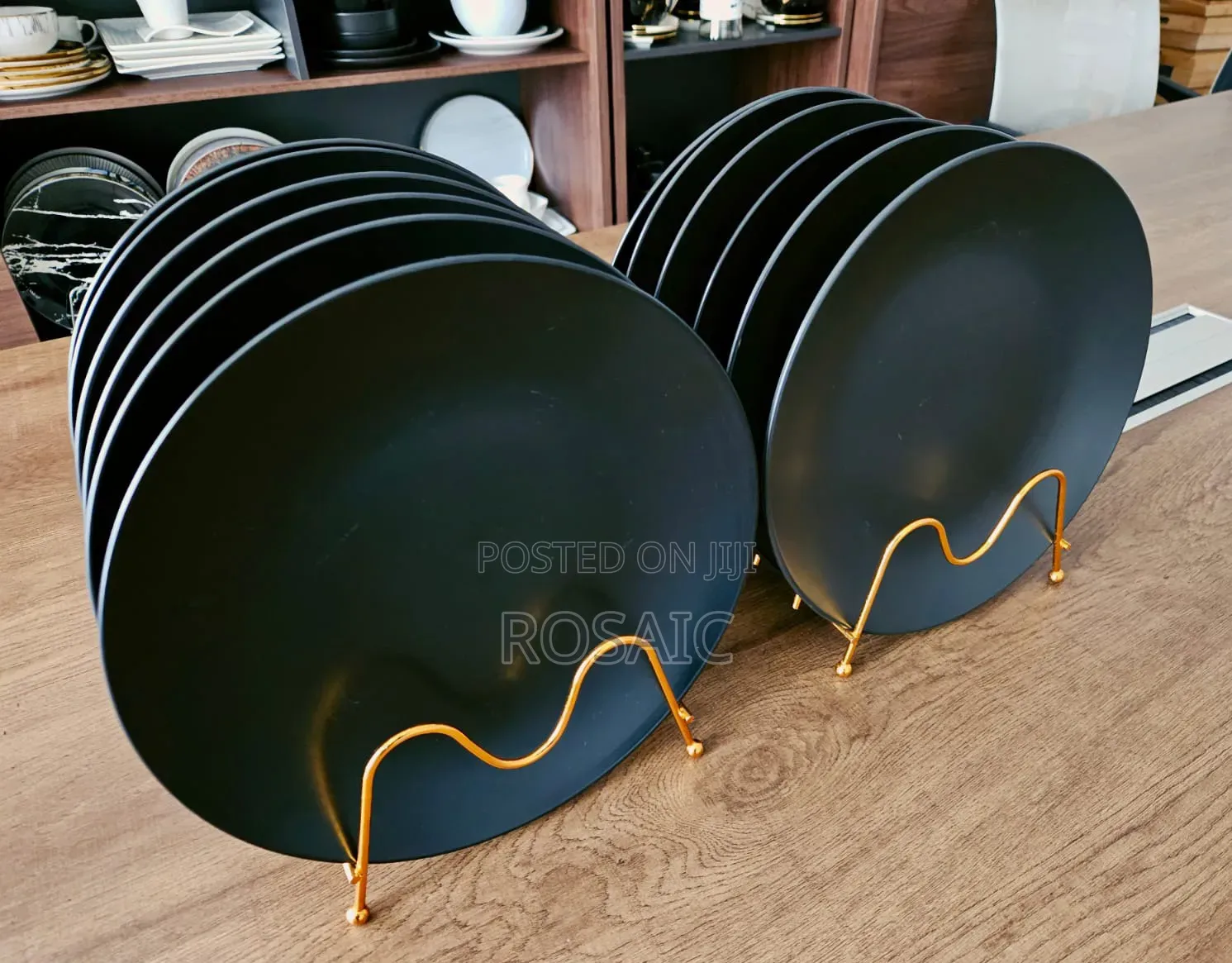 6 Pieces High Quality Black Dinner Plate