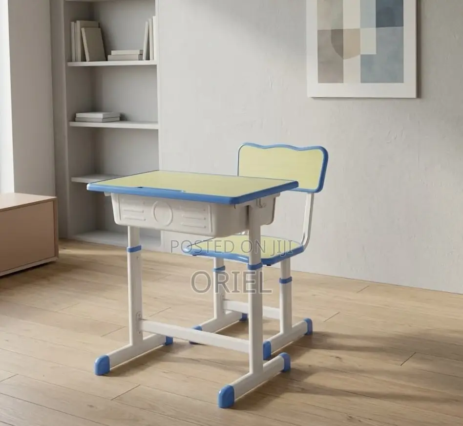 Kids Study Set : Height Adjustable Modern Kids Study Desk Set